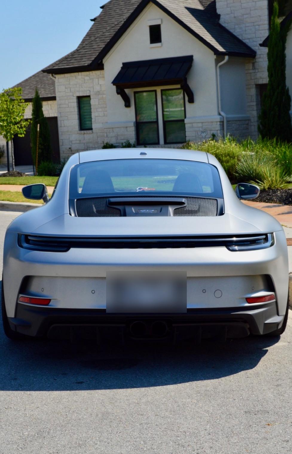 Rear, close, straight on, driveway