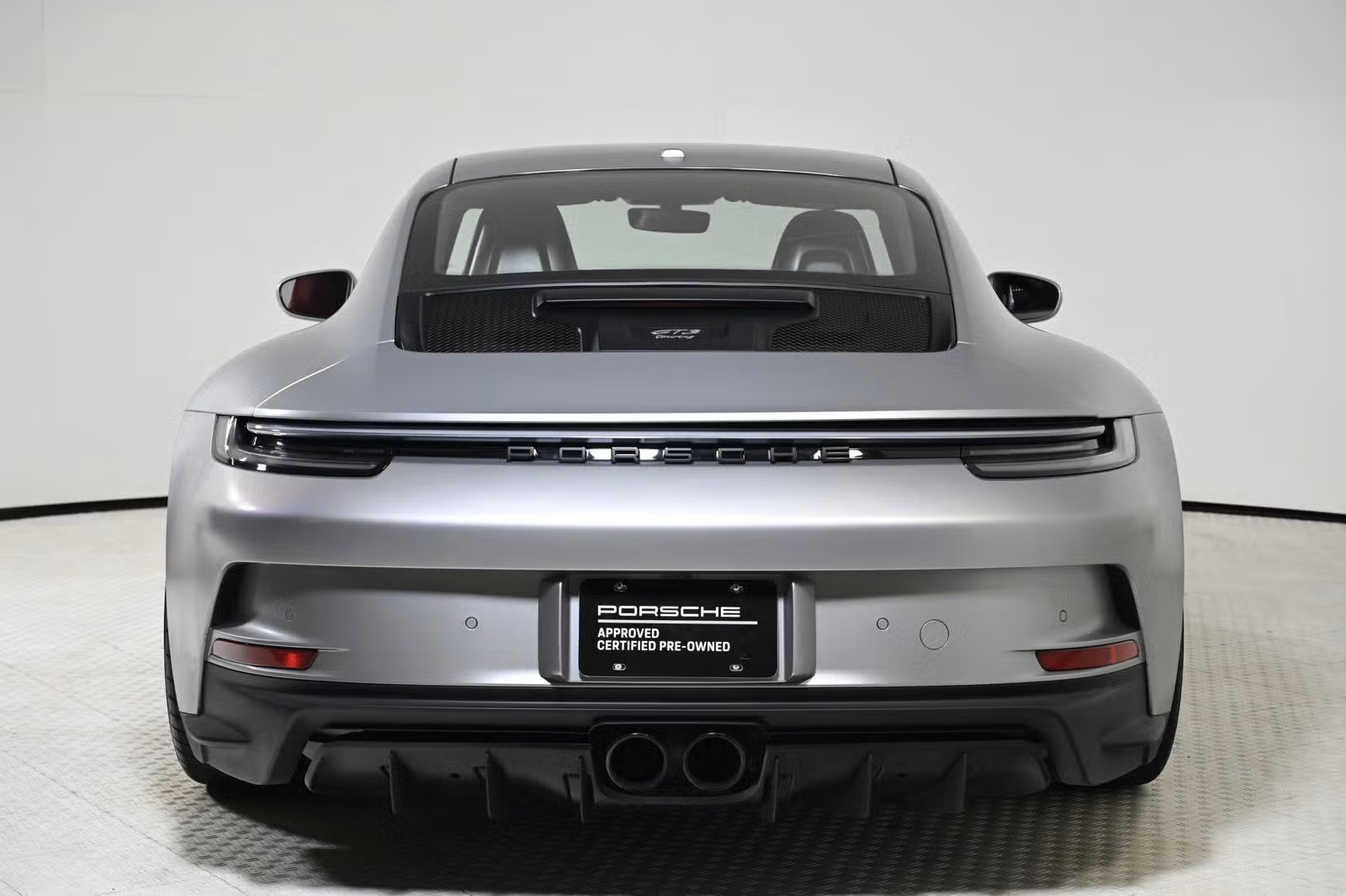Rear view, straight on